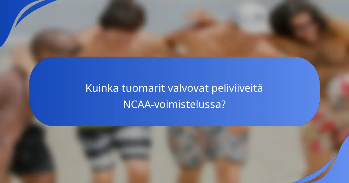 Kuinka tuomarit valvovat peliviiveitä NCAA-voimistelussa?